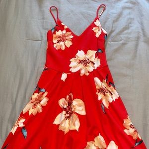 Soprano Red/orange floral dress